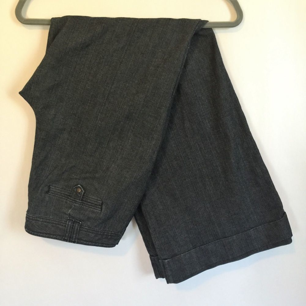 Ann Taylor LOFT Wide Leg Dark Wash Trouser Jeans